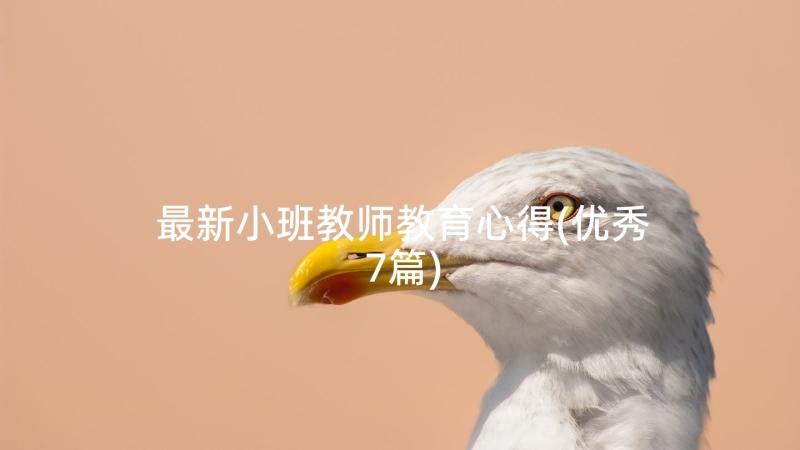 最新小班教师教育心得(优秀7篇)