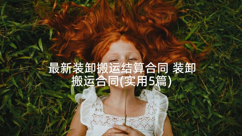 最新装卸搬运结算合同 装卸搬运合同(实用5篇)