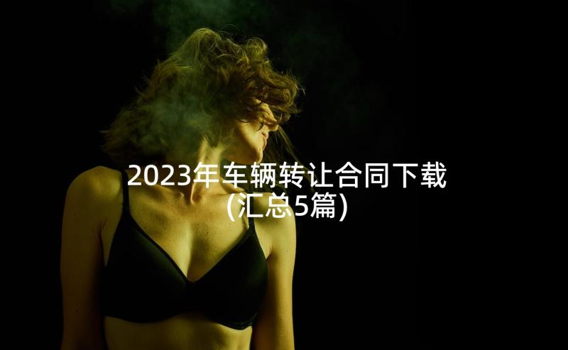 2023年车辆转让合同下载(汇总5篇)