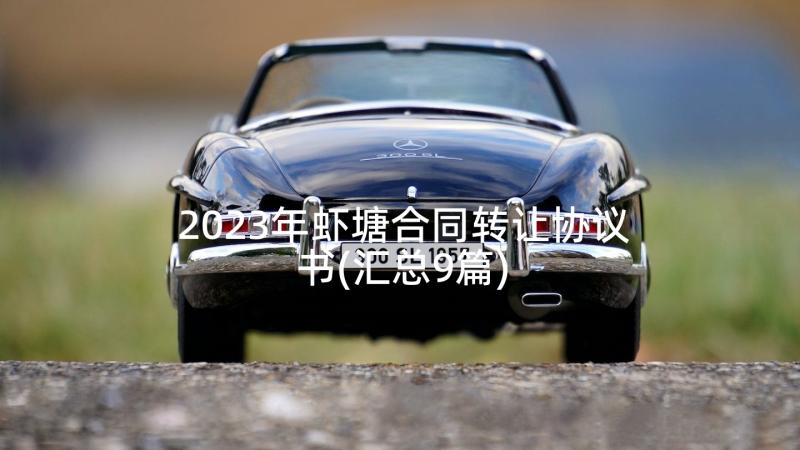 2023年虾塘合同转让协议书(汇总9篇)