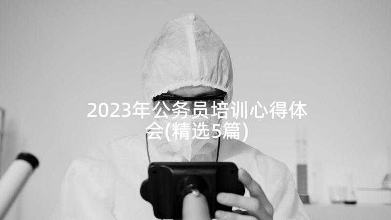 2023年公务员培训心得体会(精选5篇)