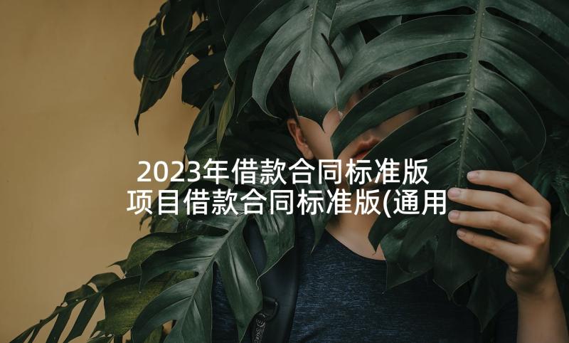 2023年借款合同标准版 项目借款合同标准版(通用5篇)