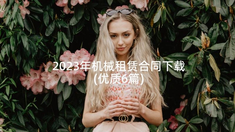 2023年机械租赁合同下载(优质6篇)