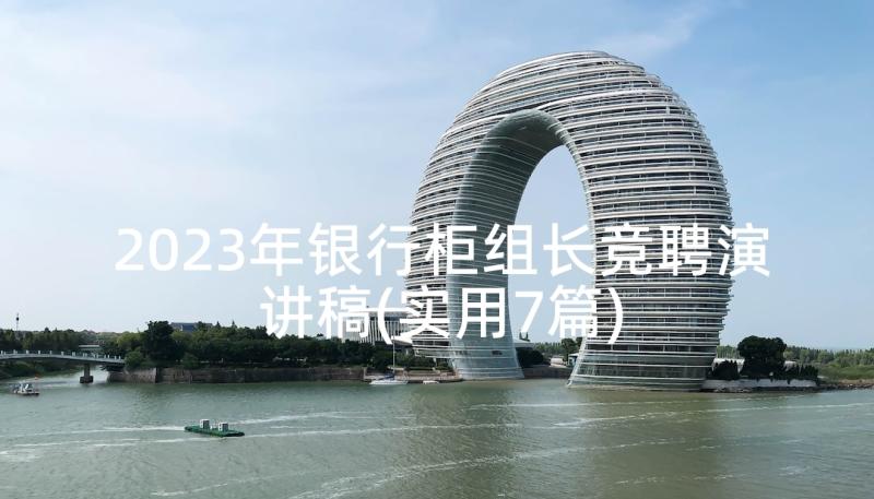 2023年银行柜组长竞聘演讲稿(实用7篇)