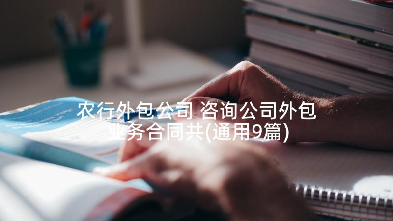 农行外包公司 咨询公司外包业务合同共(通用9篇)