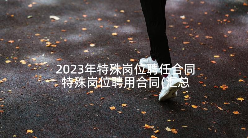 2023年特殊岗位聘任合同 特殊岗位聘用合同(汇总5篇)