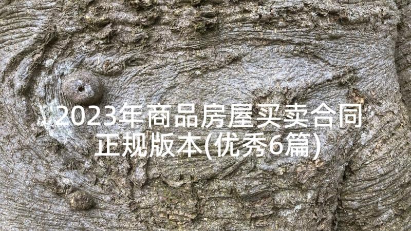 2023年商品房屋买卖合同正规版本(优秀6篇)