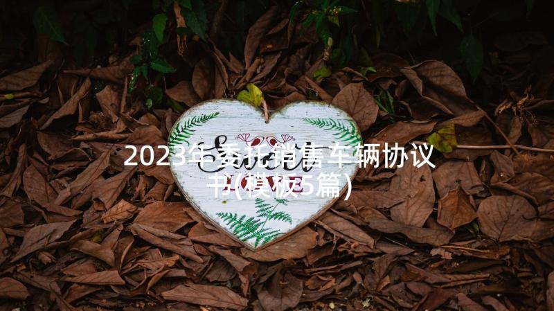 2023年委托销售车辆协议书(模板5篇)