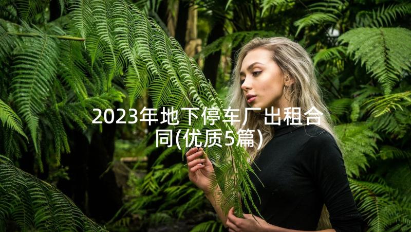 2023年地下停车厂出租合同(优质5篇)