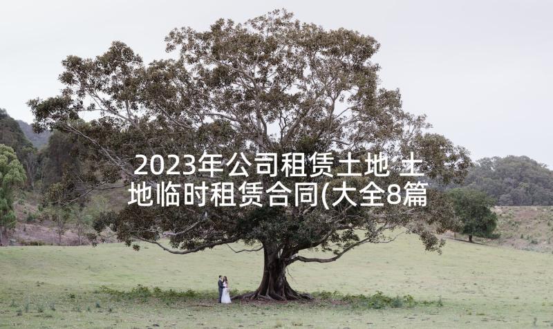 2023年公司租赁土地 土地临时租赁合同(大全8篇)