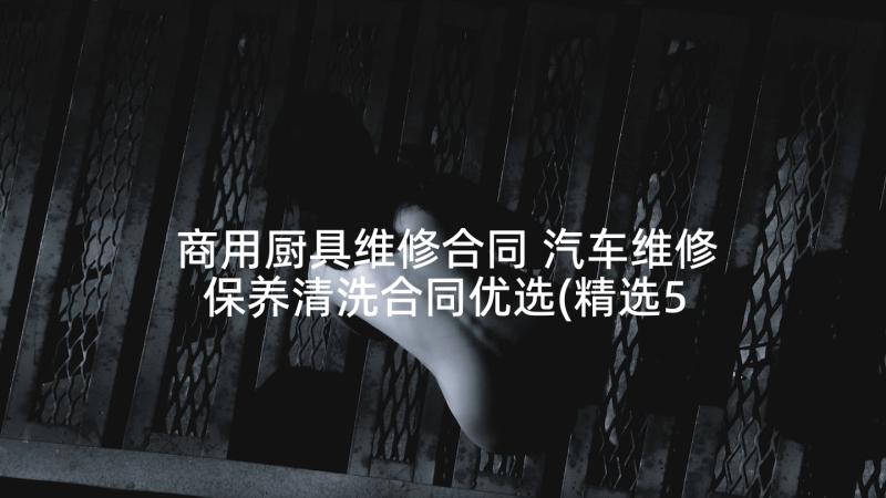 商用厨具维修合同 汽车维修保养清洗合同优选(精选5篇)