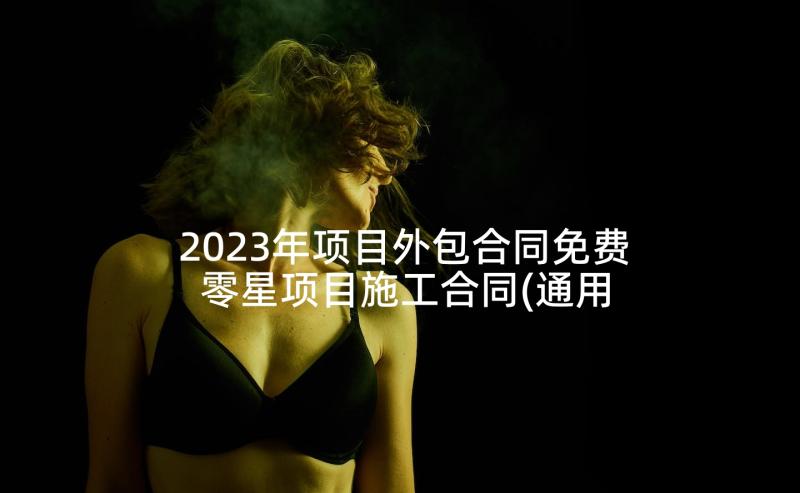 2023年项目外包合同免费 零星项目施工合同(通用10篇)