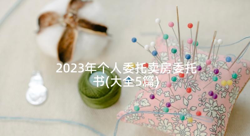 2023年个人委托卖房委托书(大全5篇)