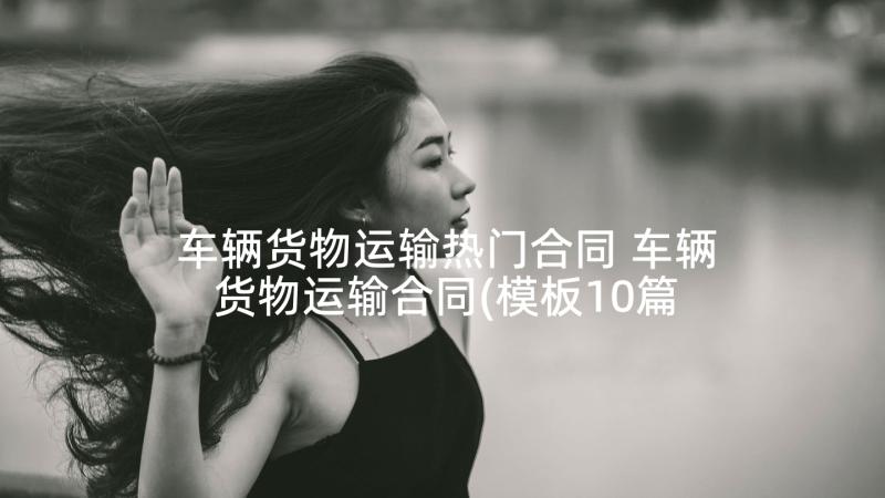 车辆货物运输热门合同 车辆货物运输合同(模板10篇)