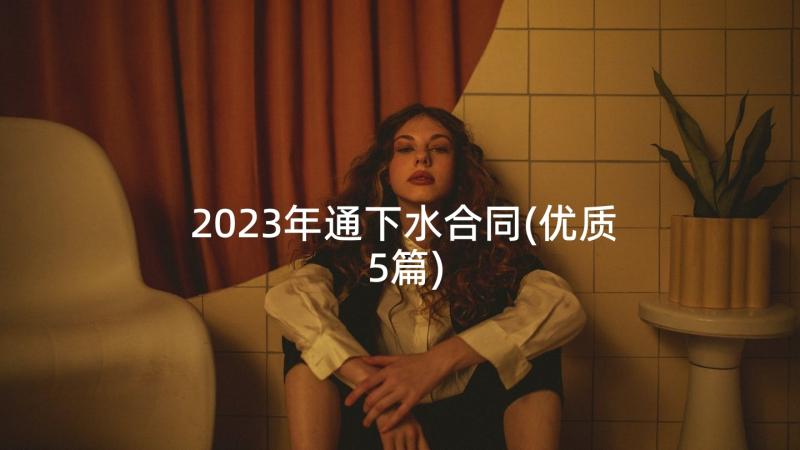 2023年通下水合同(优质5篇)