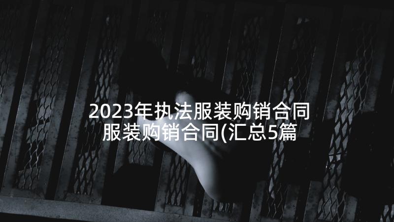 2023年执法服装购销合同 服装购销合同(汇总5篇)