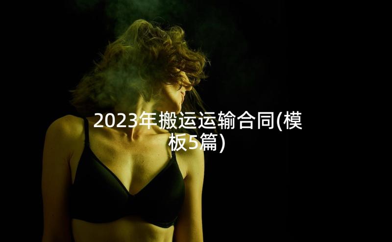 2023年搬运运输合同(模板5篇)