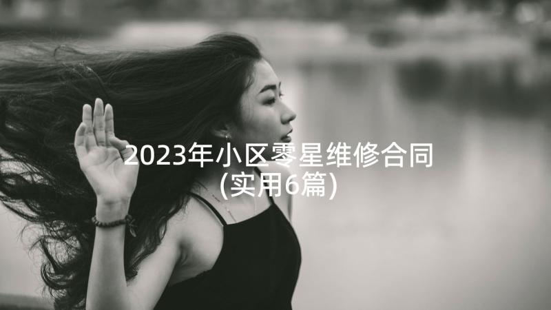 2023年小区零星维修合同(实用6篇)