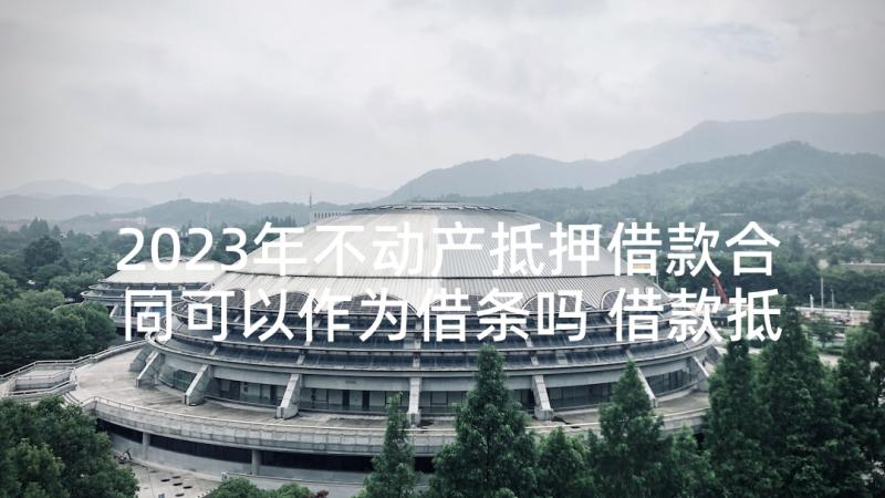 2023年不动产抵押借款合同可以作为借条吗 借款抵押合同(模板5篇)