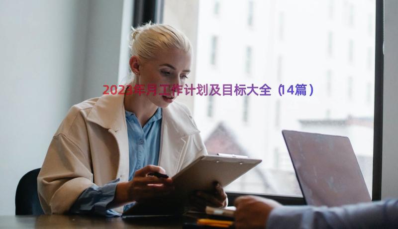 2023年月工作计划及目标大全（14篇）