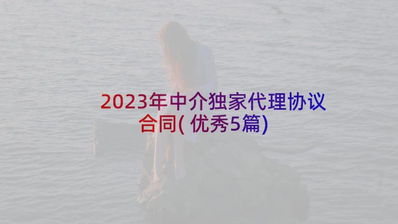 2023年中介独家代理协议合同(优秀5篇)