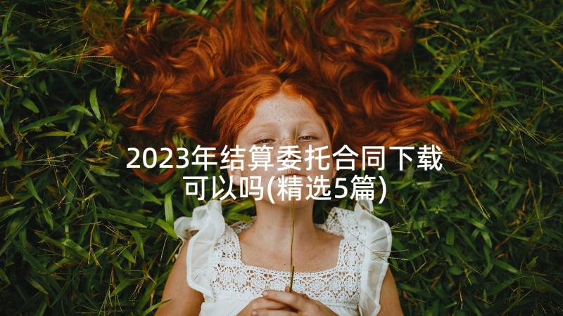 2023年结算委托合同下载可以吗(精选5篇)