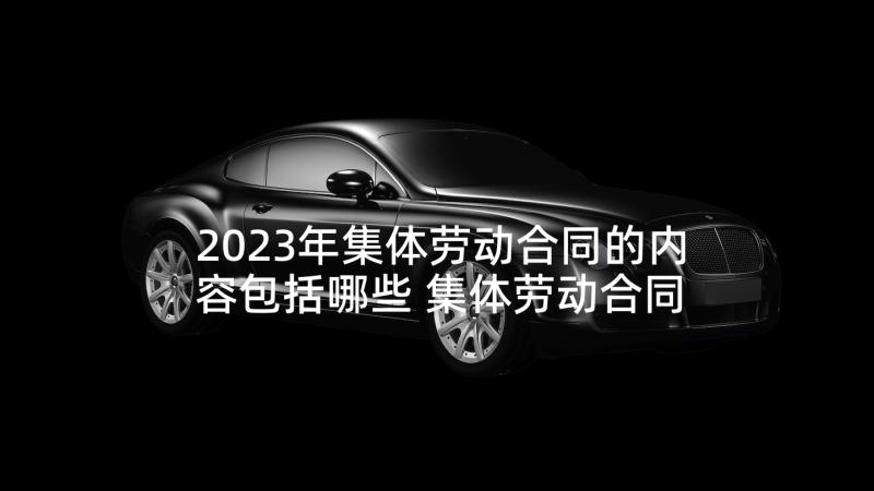 2023年集体劳动合同的内容包括哪些 集体劳动合同(优质5篇)