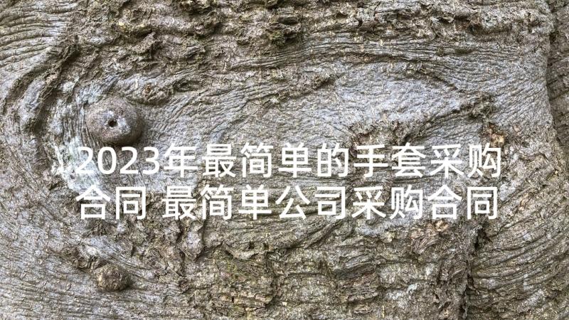 2023年最简单的手套采购合同 最简单公司采购合同(模板5篇)