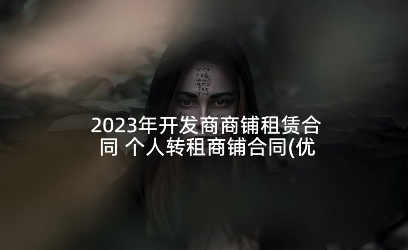 2023年开发商商铺租赁合同 个人转租商铺合同(优质8篇)