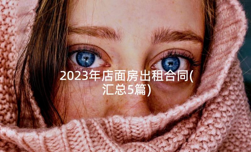 2023年店面房出租合同(汇总5篇)