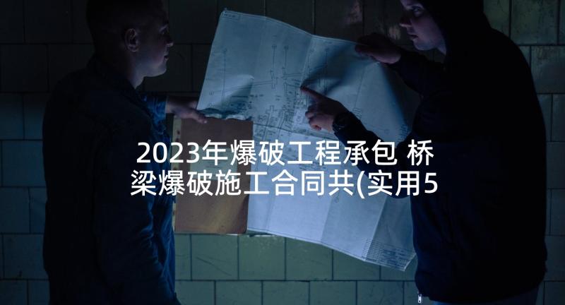 2023年爆破工程承包 桥梁爆破施工合同共(实用5篇)