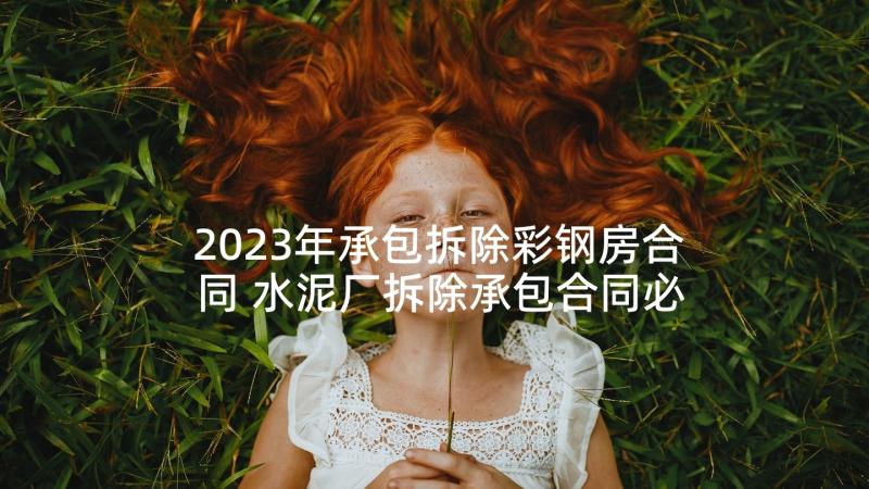 2023年承包拆除彩钢房合同 水泥厂拆除承包合同必备(通用5篇)