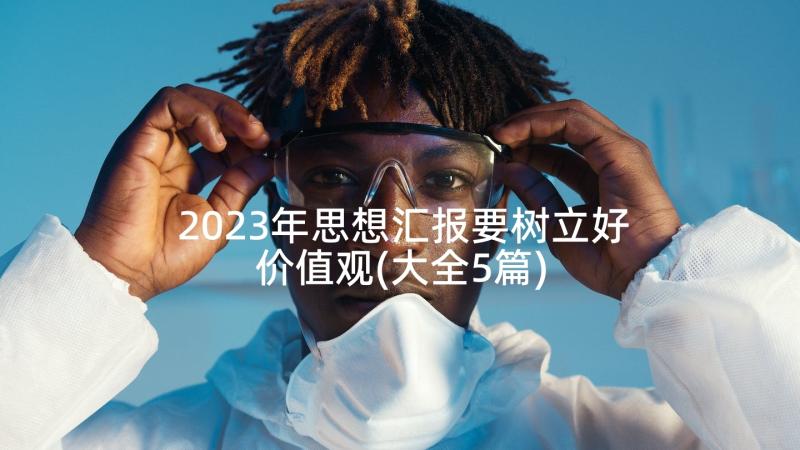 2023年思想汇报要树立好价值观(大全5篇)