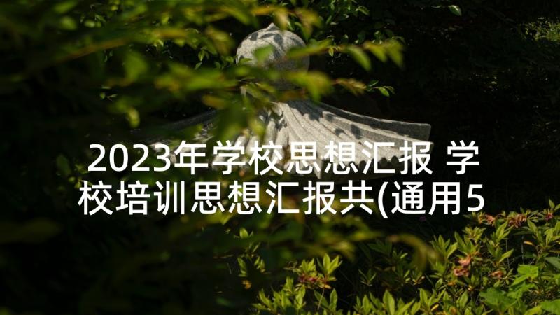 2023年学校思想汇报 学校培训思想汇报共(通用5篇)