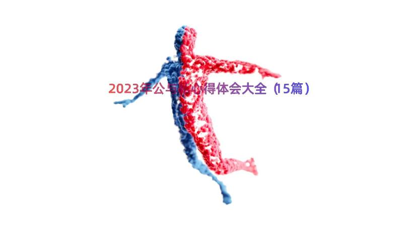 2023年公与私心得体会大全（15篇）