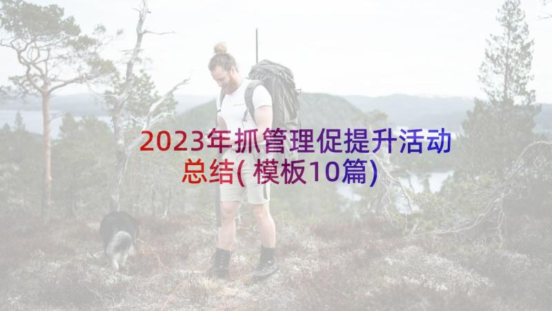 2023年抓管理促提升活动总结(模板10篇)