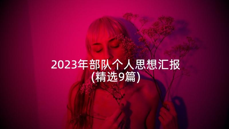 2023年部队个人思想汇报(精选9篇)