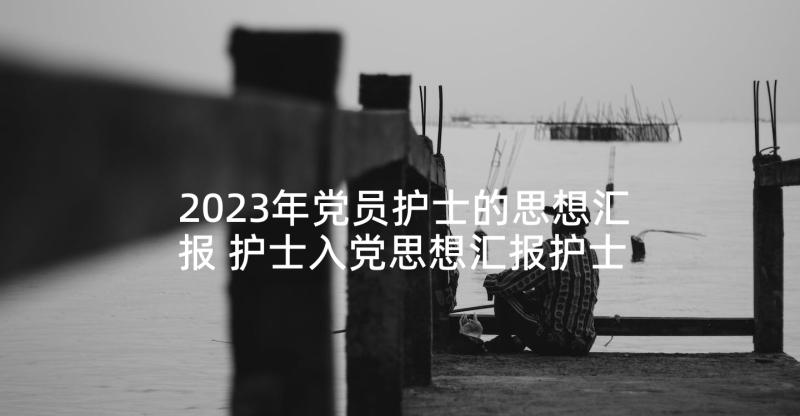 2023年党员护士的思想汇报 护士入党思想汇报护士入党思想汇报(优秀10篇)