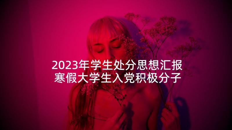 2023年学生处分思想汇报 寒假大学生入党积极分子思想汇报(优质5篇)