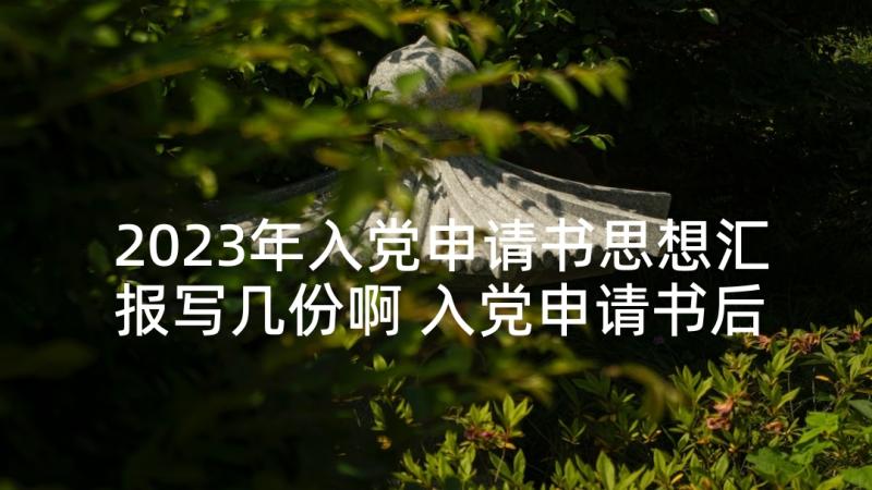 2023年入党申请书思想汇报写几份啊 入党申请书后思想汇报(优秀5篇)