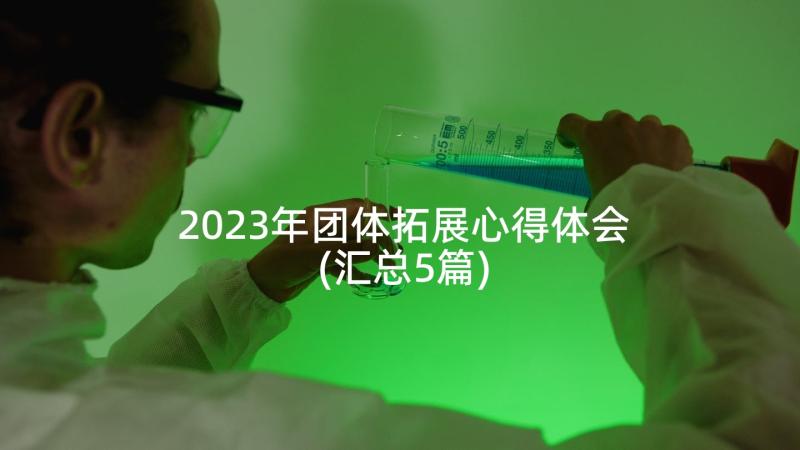 2023年团体拓展心得体会(汇总5篇)