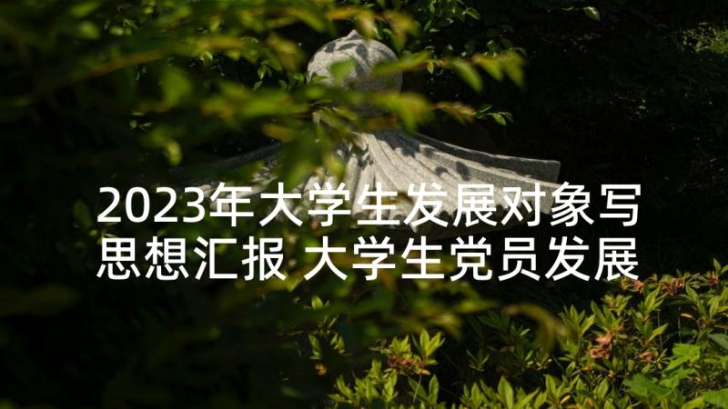 2023年大学生发展对象写思想汇报 大学生党员发展对象思想汇报(模板5篇)