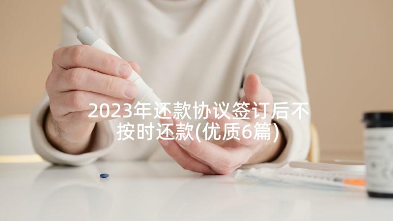 2023年还款协议签订后不按时还款(优质6篇)