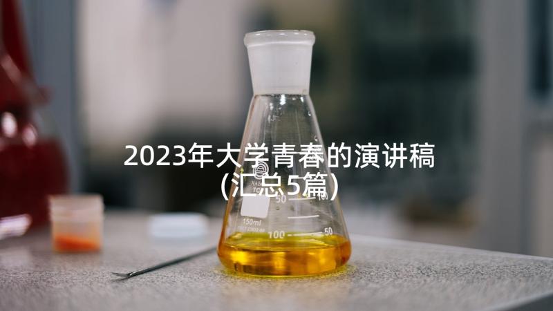 2023年大学青春的演讲稿(汇总5篇)