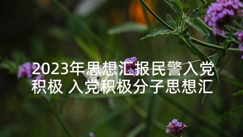 2023年思想汇报民警入党积极 入党积极分子思想汇报(优秀9篇)