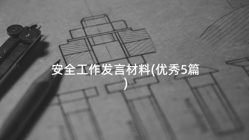 安全工作发言材料(优秀5篇)