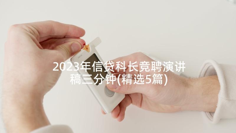 2023年信贷科长竞聘演讲稿三分钟(精选5篇)