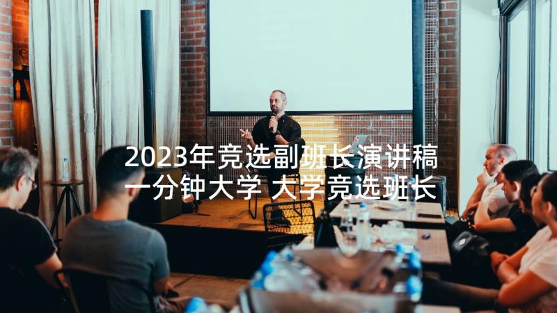 2023年竞选副班长演讲稿一分钟大学 大学竞选班长演讲稿(模板8篇)