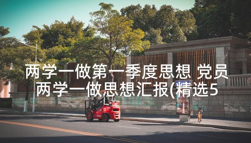 两学一做第一季度思想 党员两学一做思想汇报(精选5篇)