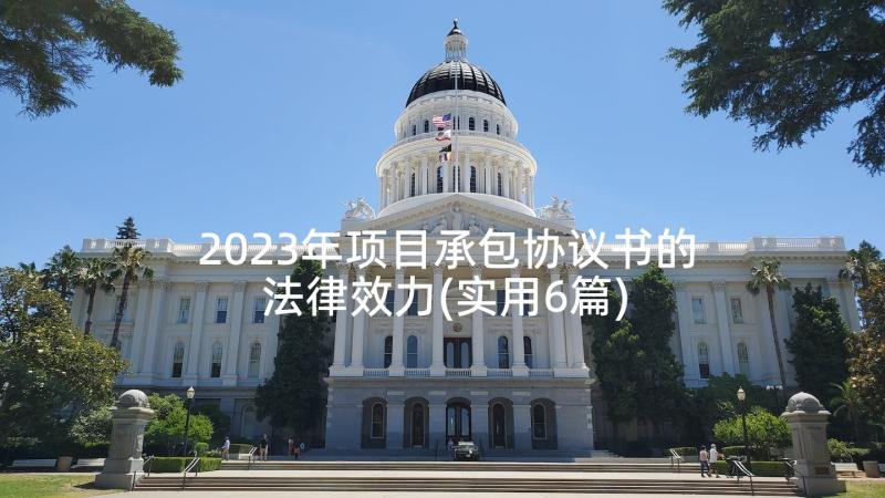 2023年项目承包协议书的法律效力(实用6篇)